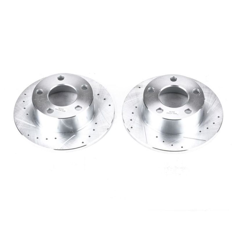 PSB Evolution Drill/Slot Rotor - Power Stop 95-04 Audi A6 Rear Evolution Drilled & Slotted Rotors - Pair