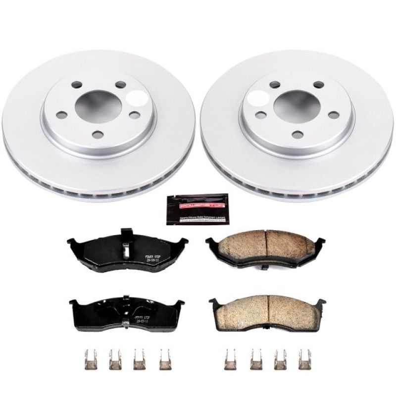 PSB Z17 Evolution Coated Kit - Power Stop 00-05 Dodge Neon Front Z17 Evolution Geomet Coated Brake Kit