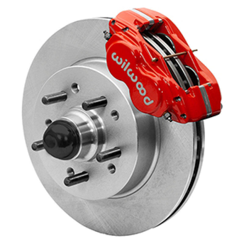 WIL Dynalite Brake Kit - Wilwood 55-57 Chevy Bel Air Dynalite 4 Classic Kit, 5x4.75in Hub - Red