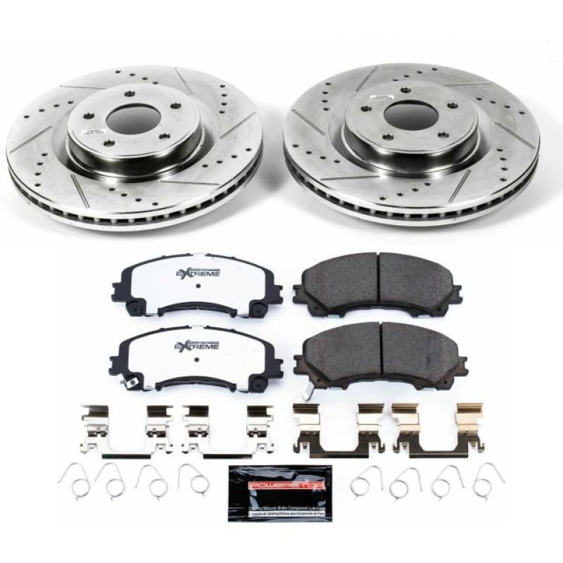 PSB Z26 Street Warrior Kit - Power Stop 14-19 Infiniti Q50 Front Z26 Street Warrior Brake Kit