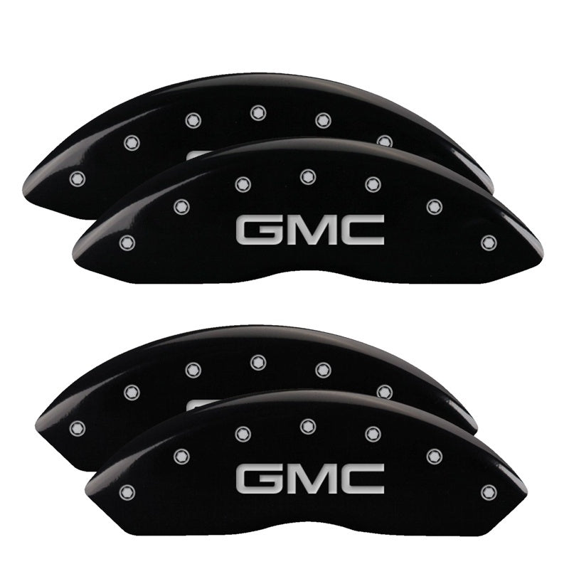 MGP Caliper Covers 4 Logo - MGP 4 Caliper Covers Engraved Front & Rear GMC Black Finish Silver Char 2009 GMC Savana 2500