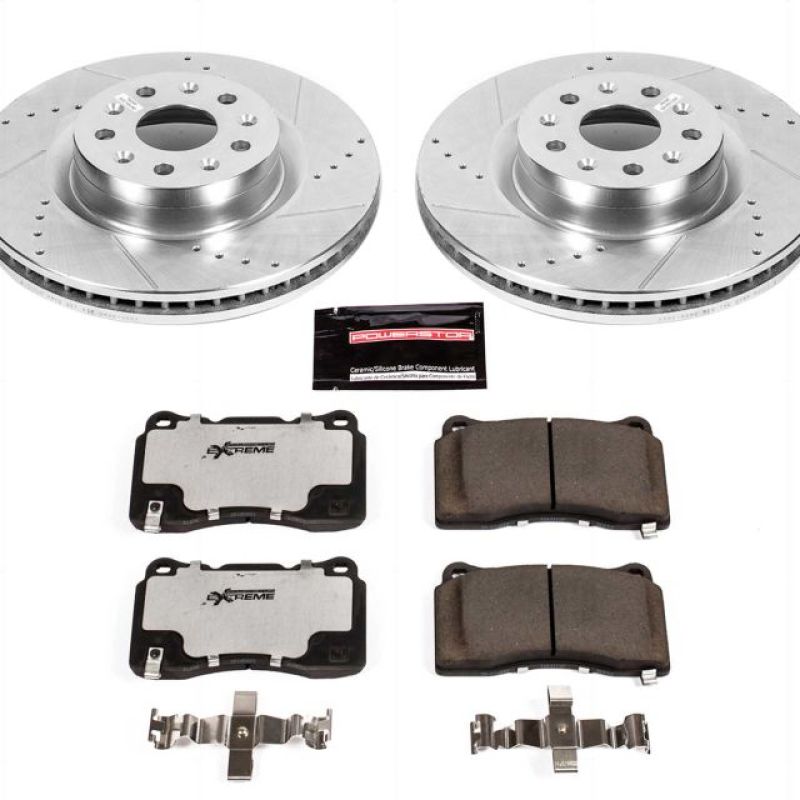 PSB Z26 Street Warrior Kit - Power Stop 16-17 Cadillac CT6 Front Z26 Street Warrior Brake Kit