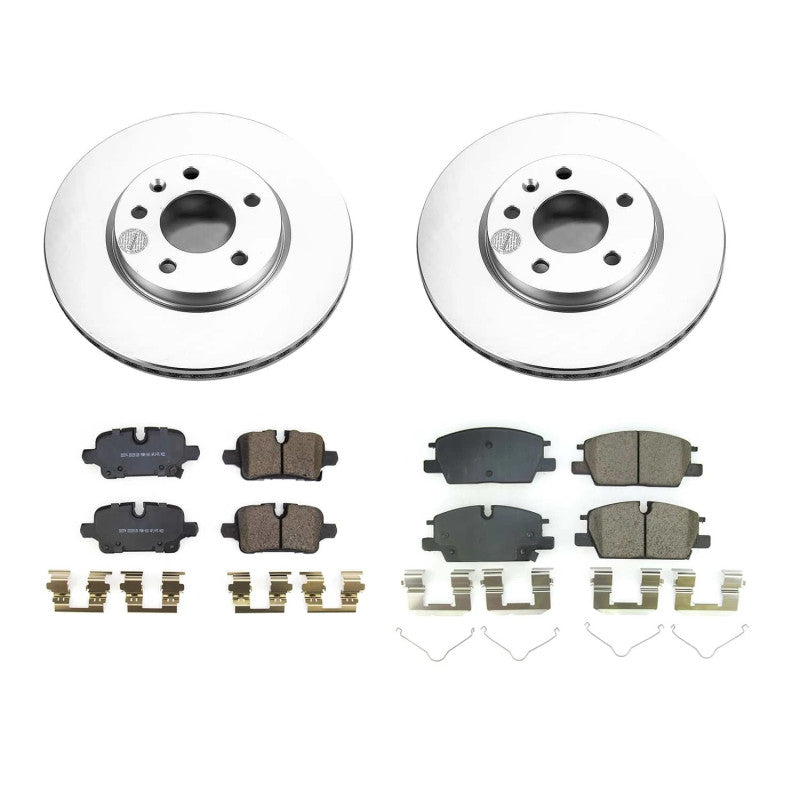 PSB Z17 Evolution Coated Kit - Power Stop 2021 Chevrolet Malibu Front & Rear Z17 Coated Brake Kit
