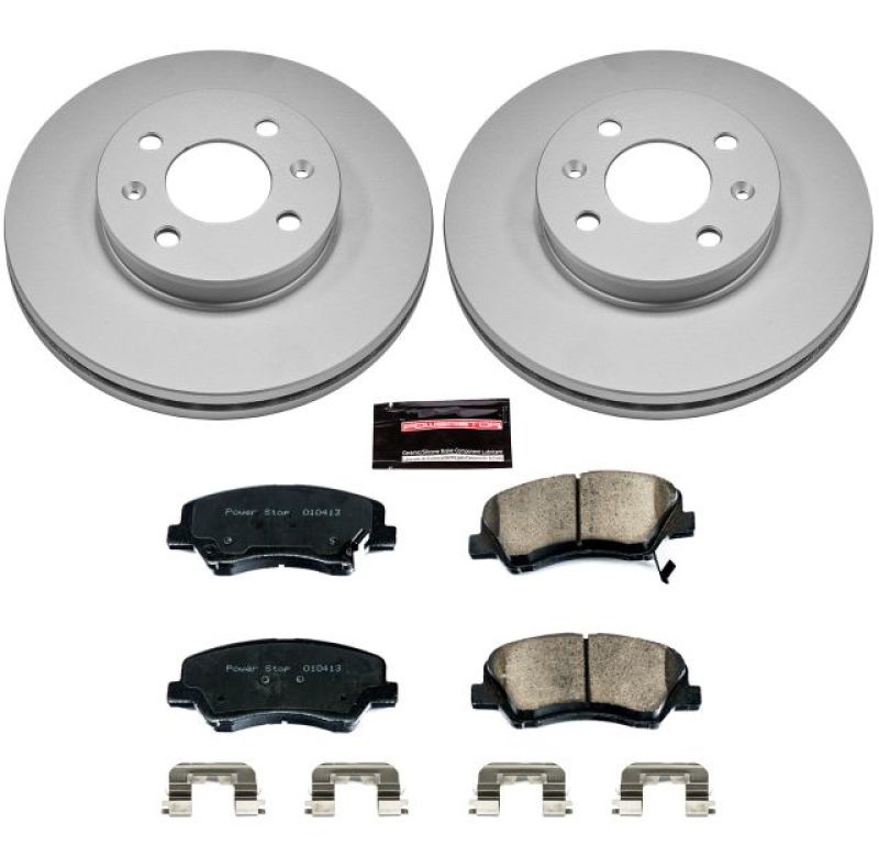 PSB Z17 Evolution Coated Kit - Power Stop 12-18 Hyundai Accent Front Z17 Evolution Geomet Coated Brake Kit