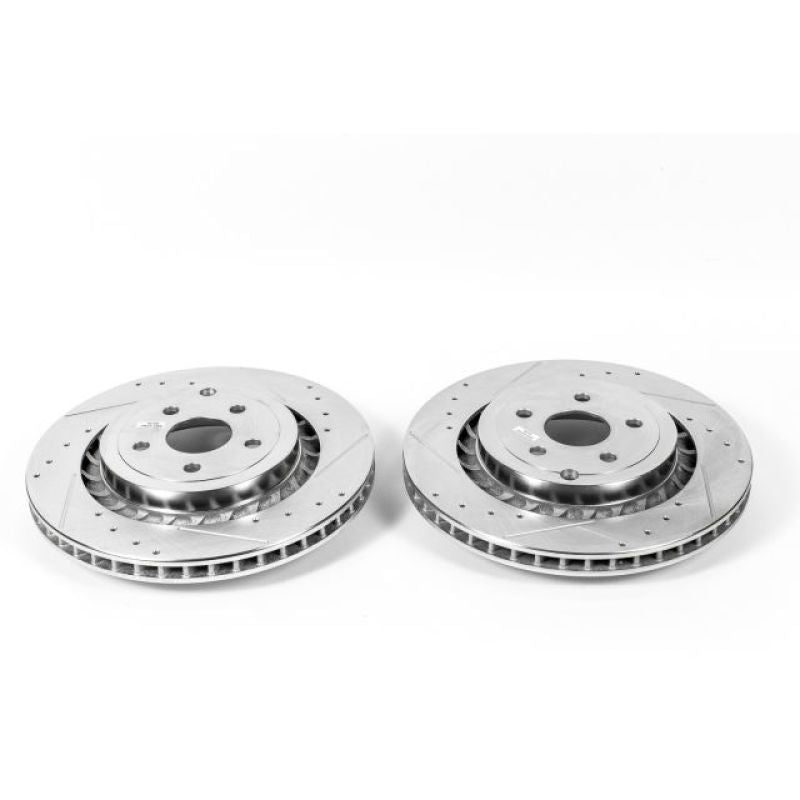 PSB Evolution Drill/Slot Rotor - Power Stop 15-17 Chevrolet SS Rear Evolution Drilled & Slotted Rotors - Pair