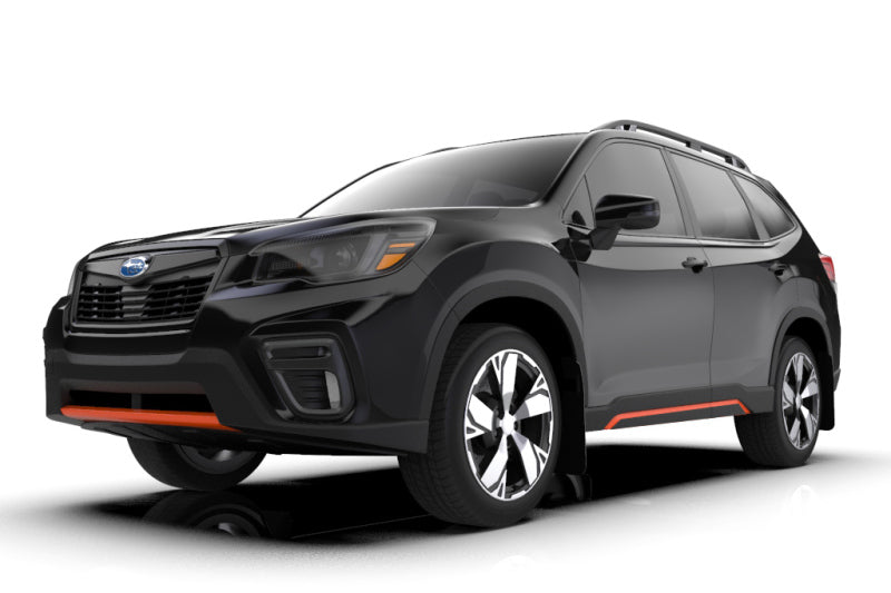 RAL UR Blk Flap/Grey Logo - Rally Armor 19-21 Subaru Forester Black UR Mud Flap w/ Grey Logo