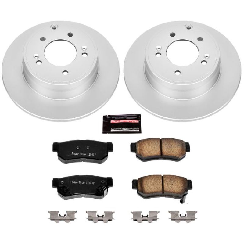 PSB Z17 Evolution Coated Kit - Power Stop 06-08 Hyundai Sonata Rear Z17 Evolution Geomet Coated Brake Kit