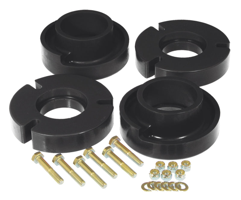 PRO Coil Spring Isolator - Blk - Prothane 04+ Ford F150 Front Coil Spring 2.5in Lift Spacer - Black