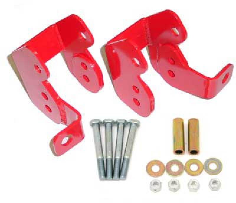 BMR Control Arm Mounts - BMR 82-02 3rd Gen F-Body Bolt-On Control Arm Relocation Brackets - Red