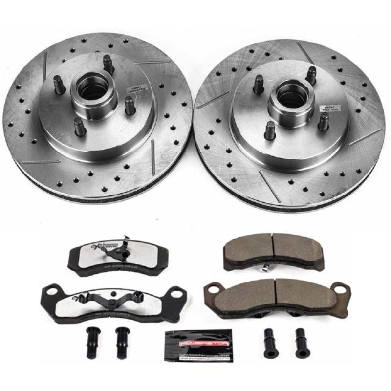PSB Z26 Street Warrior Kit - Power Stop 87-93 Ford Mustang Front Z26 Street Warrior Brake Kit