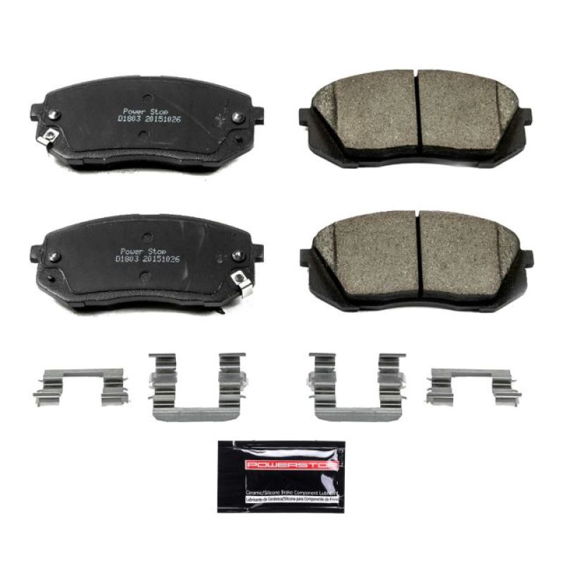 PSB Z23 Evolution Brake Pads - Power Stop 15-16 Hyundai Sonata Front Z23 Evolution Sport Brake Pads w/Hardware