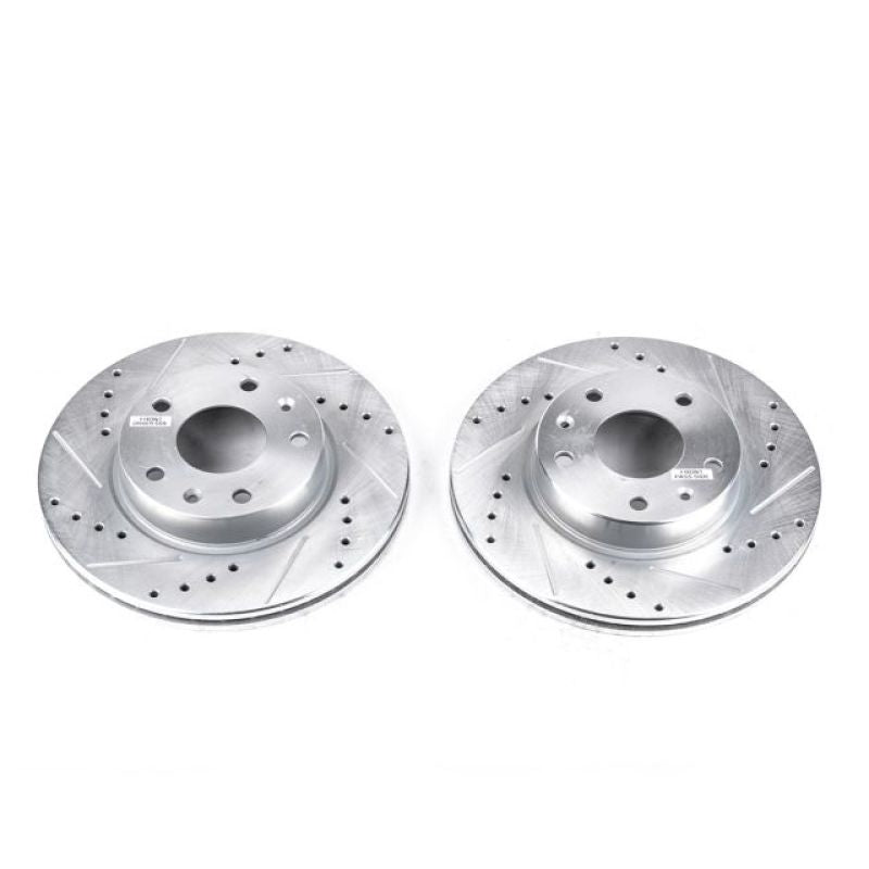 PSB Evolution Drill/Slot Rotor - Power Stop 02-05 Land Rover Freelander Front Evolution Drilled & Slotted Rotors - Pair