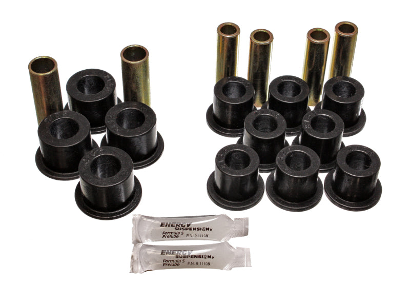 ES Spring/Shackle Bush - Black - Energy Suspension 06/86-97 Nissan 720/Hardbody P/U 4WD Black Front Leaf Spring Bushing Set
