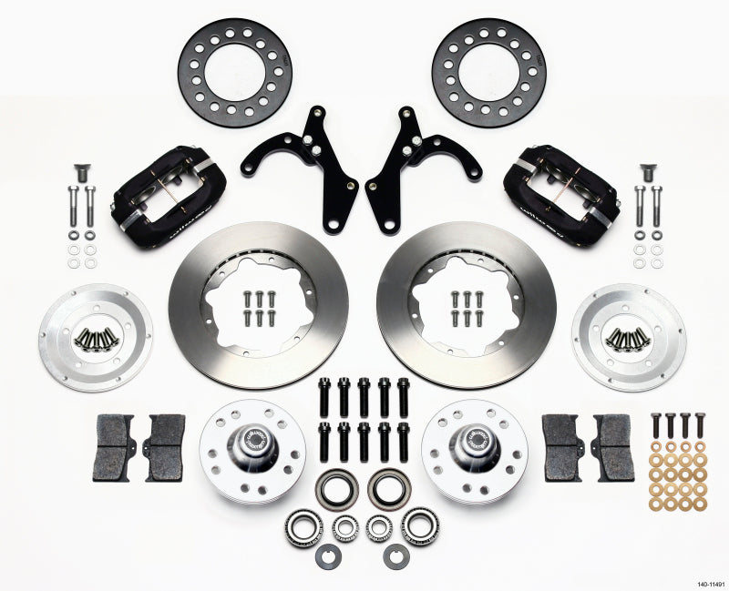 WIL Dynalite Brake Kit - Wilwood Forged Dynalite Front Kit 11.00in 55-57 Chevy