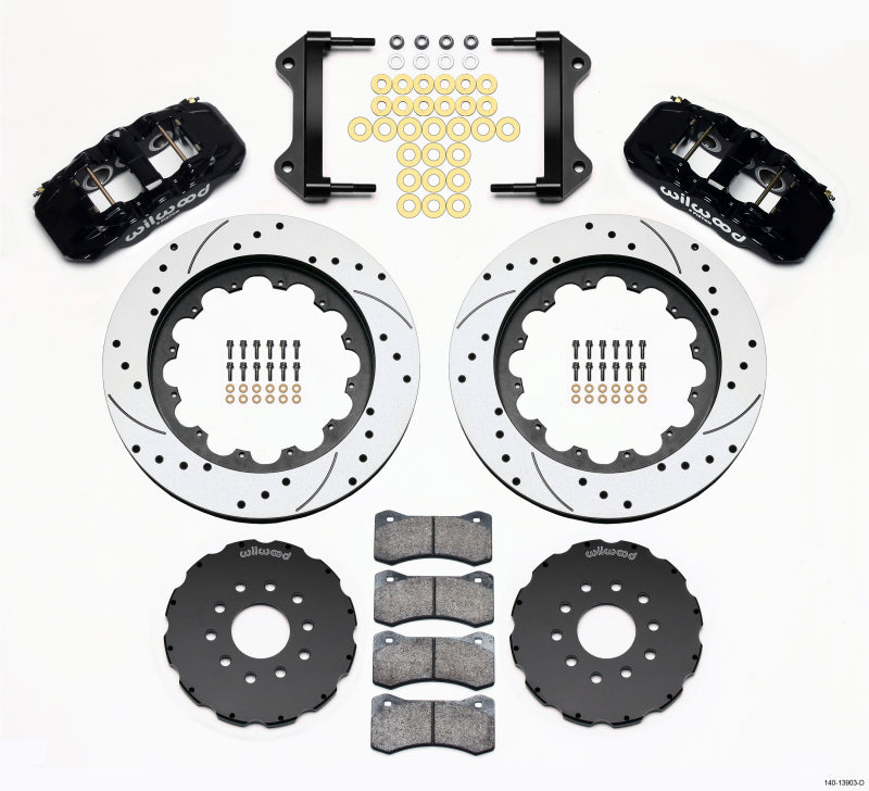 WIL Aero Brake Kit - Wilwood AERO6 Front Hat Kit 15.00 Drilled 97-04 Corvette C5/Z06 05-13 C6