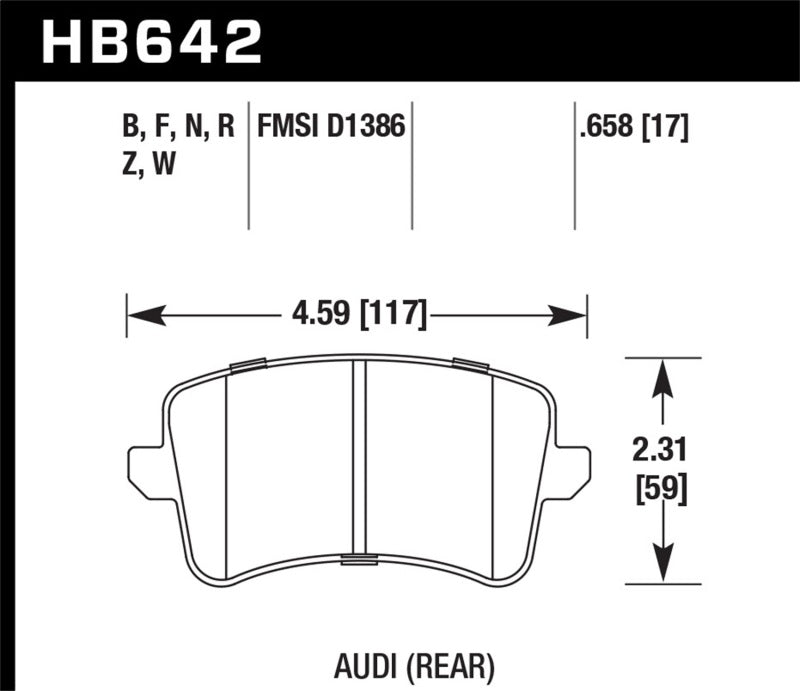 HAWK DTC-30 Brake Pad Sets - Hawk 2009-2014 Audi A4 DTC-30 Rear Brake Pads