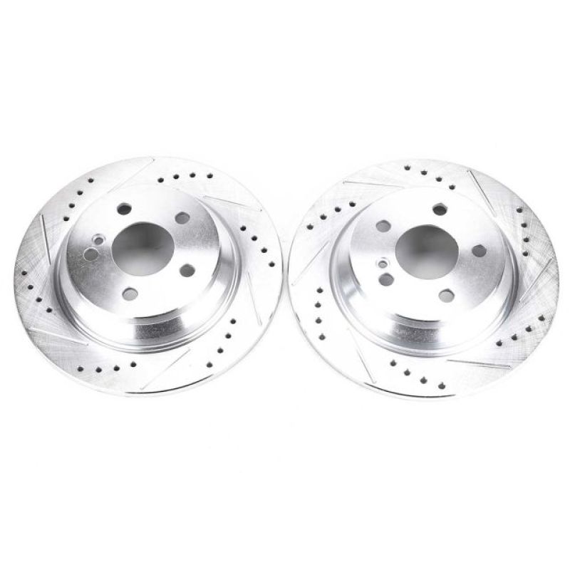 PSB Evolution Drill/Slot Rotor - Power Stop 07-08 Mercedes-Benz CL550 Rear Evolution Drilled & Slotted Rotors - Pair
