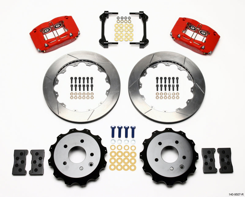 WIL Dynapro Brake Kit - Wilwood Dynapro Radial Rear Kit 13.00in Red Nissan 350Z/Fiti G35
