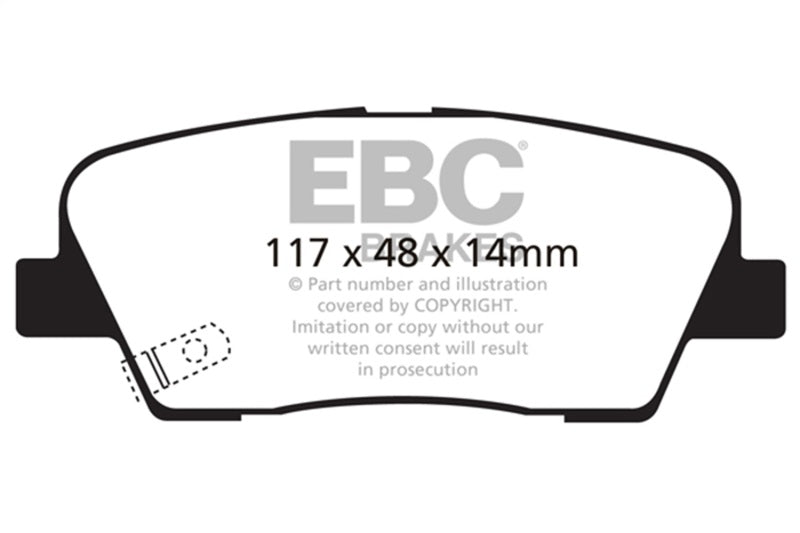 EBC Greenstuff Brake Pad Sets - EBC 11+ Hyundai Equus 4.6 Greenstuff Rear Brake Pads