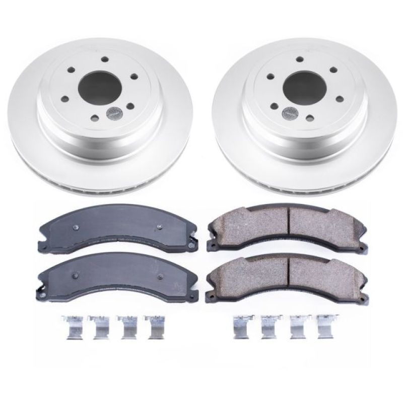 PSB Z17 Evolution Coated Kit - Power Stop 16-18 Nissan Titan XD Rear Z17 Evolution Geomet Coated Brake Kit