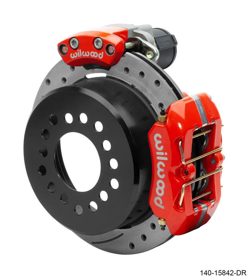 WIL Dynapro Brake Kit - Wilwood EPB/FDP-LP Rear Kit 11in. Big Ford - SRP, Red