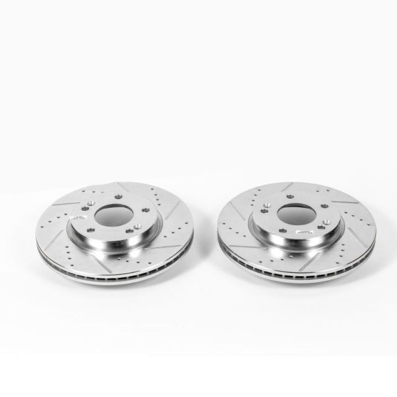PSB Evolution Drill/Slot Rotor - Power Stop 11-19 Hyundai Elantra Front Evolution Drilled & Slotted Rotors - Pair
