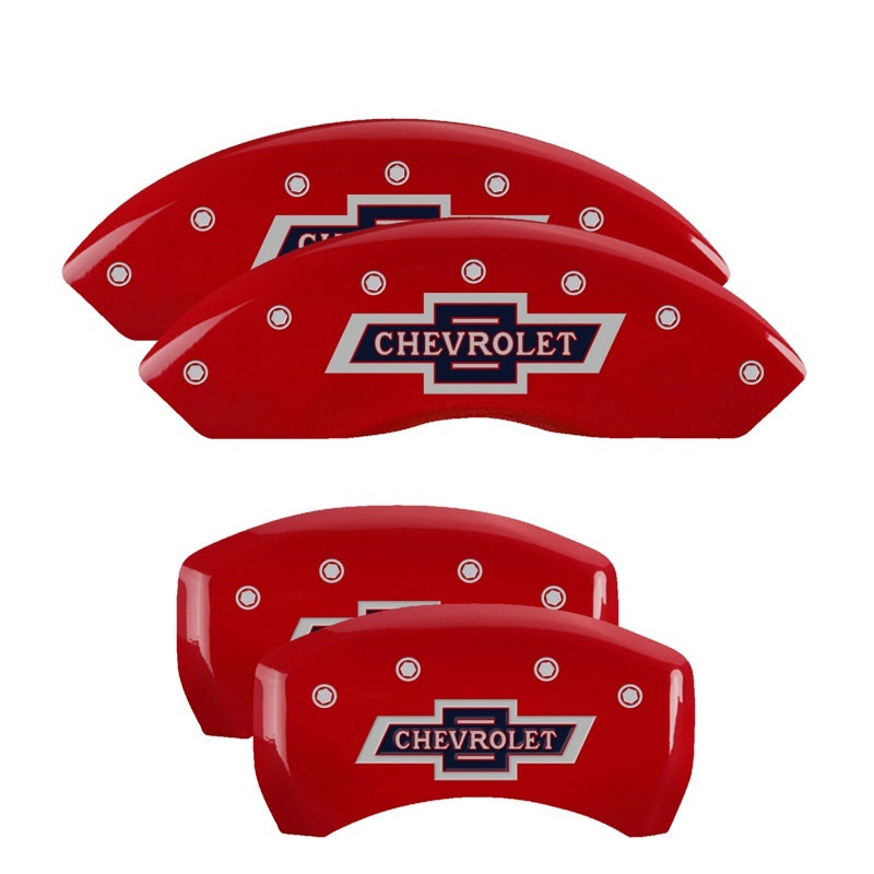 MGP Caliper Covers 4 Logo - MGP 4 Caliper Covers Engraved F & R 100 Anniversary Red Finish Silver Char 2019 Chevrolet Equinox