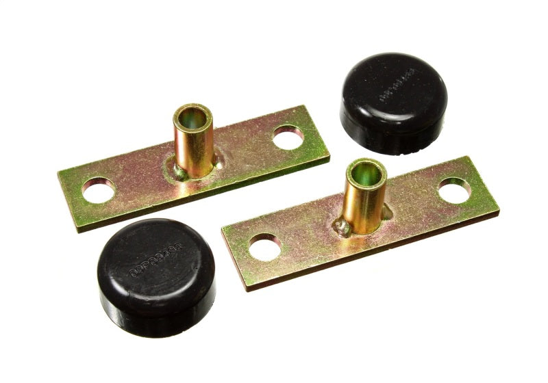 ES Tailgate Bushing Set - Energy Suspension 66-77 Ford Bronco 4WD Black Tailgate Hinge Bracket & Bushing Set