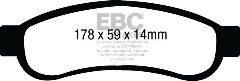 EBC Extra Duty Brake Pad Sets - EBC 08-10 Ford F250 (inc Super Duty) 5.4 (2WD) Extra Duty Rear Brake Pads