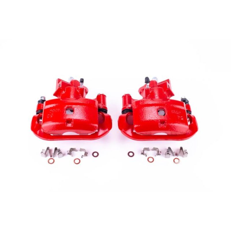 PSB Red Calipers - Power Stop 00-02 Toyota MR2 Spyder Rear Red Calipers w/Brackets - Pair