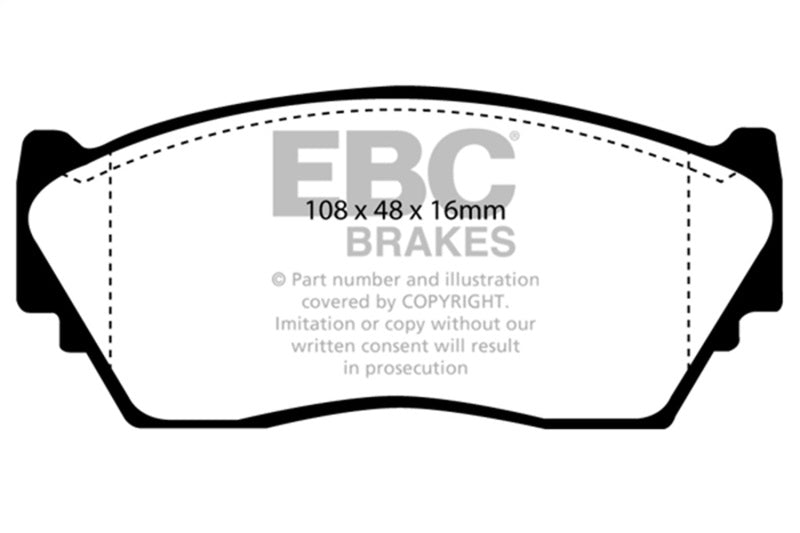 EBC Greenstuff Brake Pad Sets - EBC 91-93 Nissan NX 1.6 Greenstuff Front Brake Pads