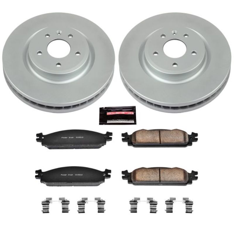 PSB Z17 Evolution Coated Kit - Power Stop 09-11 Ford Flex Front Z17 Evolution Geomet Coated Brake Kit