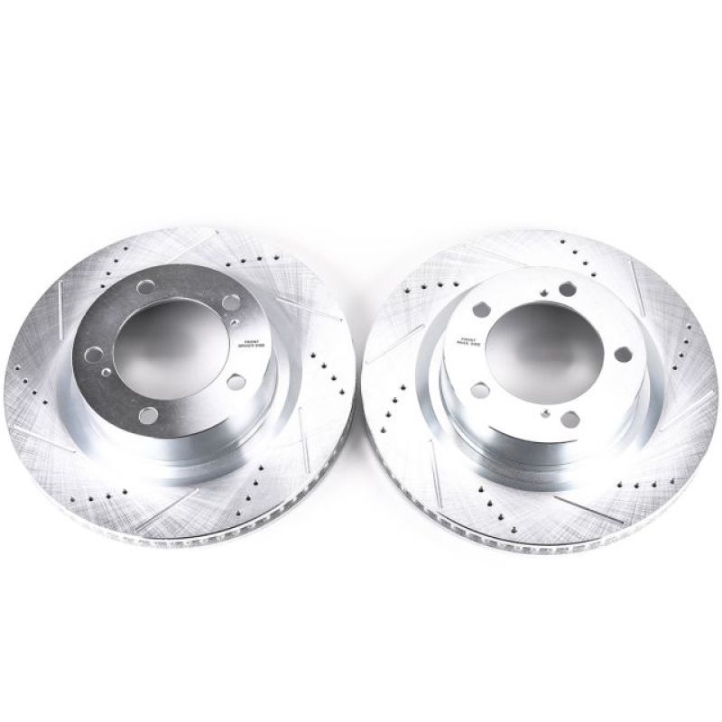 PSB Evolution Drill/Slot Rotor - Power Stop 16-21 Toyota Land Cruiser Front Evolution Drilled & Slotted Rotors - Pair