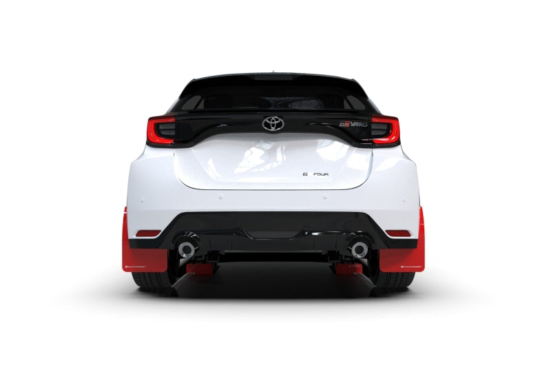 RAL UR Red Flap/Wht Logo - Rally Armor 20-25 Toyota GR Yaris Red Mud Flap w/White Logo