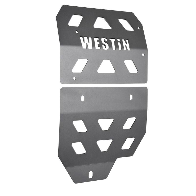 WES Skid Plates - Westin 18-22 Jeep Wrangler JL Transmission Pan Skid Plate - Textured Black