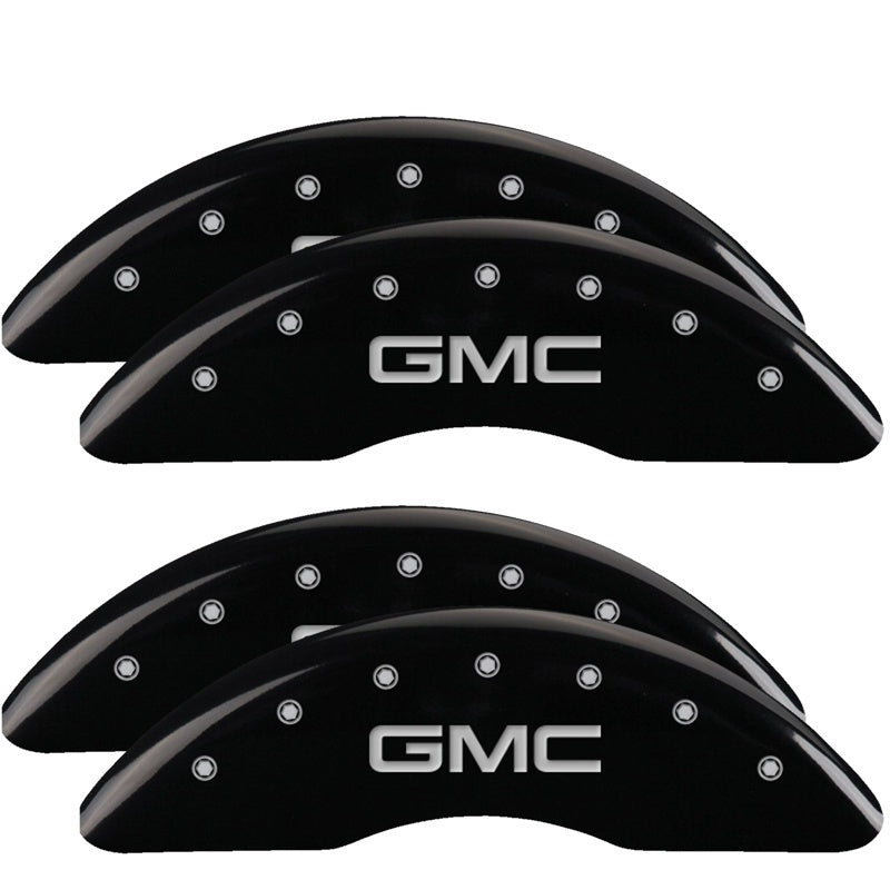 MGP Caliper Covers 4 Logo - MGP 4 Caliper Covers Engraved Front & Rear GMC Black finish silver ch