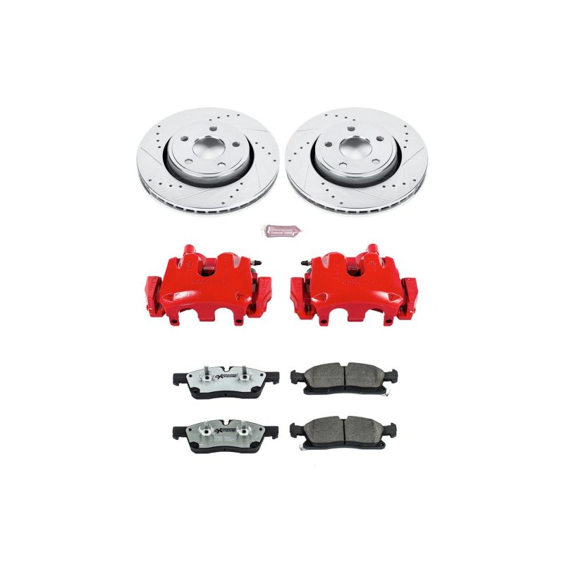 PSB Z26 Street Warrior Kit - Power Stop 11-16 Jeep Gr& Cherokee Front Z26 Street Kit w/Cals