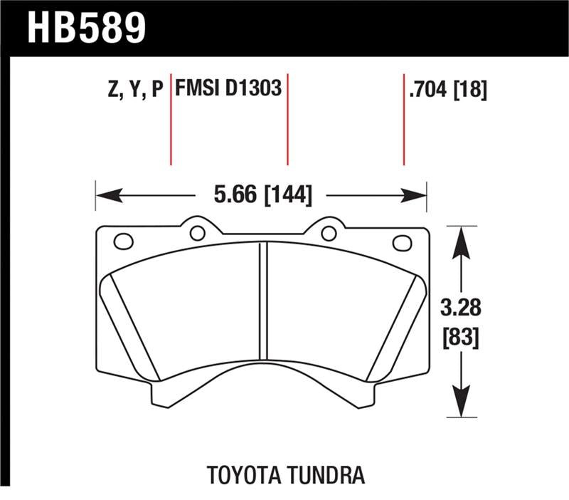 HAWK Super Duty Brake Pad Sets - Hawk 08-10 Toyota Land Cruiser / 07-10 Tundra Super Duty Street Front Brake Pads