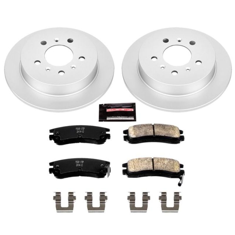 PSB Z17 Evolution Coated Kit - Power Stop 08-09 Buick Allure Rear Z17 Evolution Geomet Coated Brake Kit