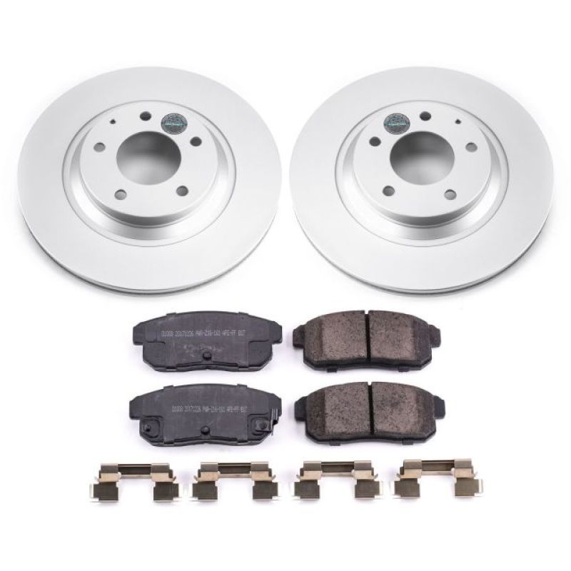 PSB Z17 Evolution Coated Kit - Power Stop 04-11 Mazda RX-8 Rear Z17 Evolution Geomet Coated Brake Kit