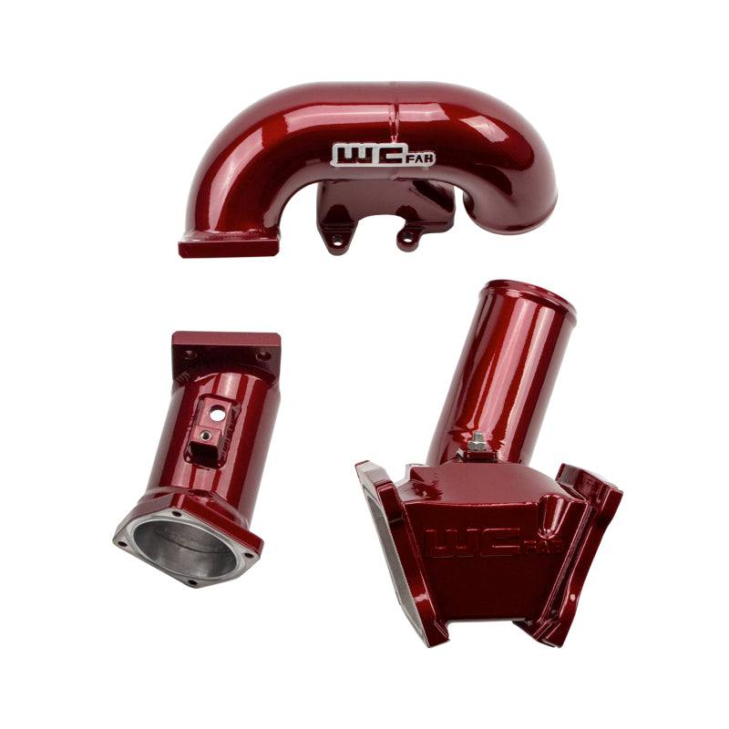 WCF Y-Bridge Kit - Wehrli 2007.5-2010 LMM Duramax High Flow 3in Y-Bridge Kit- WCFab Red