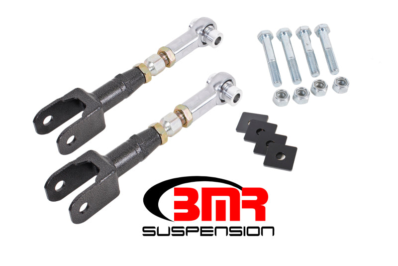 BMR Toe Rods - BMR 15-17 S550 Mustang Rear On-Car Adj. Rod Ends Toe Rods - Black Hammertone