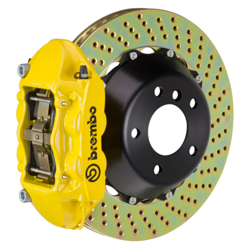 BRB Big Brake Kits - Brembo 13-18 Focus ST Front GT BBK 4 Piston Cast 365x29 2pc Rotor Drilled- Yellow