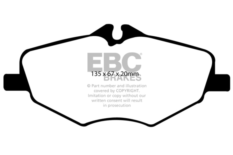 EBC Ultimax2 Brake Pad Sets - EBC 06-09 Mercedes-Benz E320 3.0 TD Ultimax2 Front Brake Pads