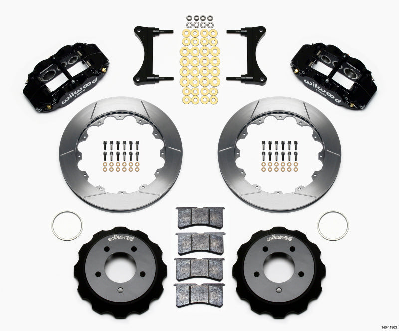 WIL Superlite Brake Kit - Wilwood Narrow Superlite 6R Front Hat Kit 12.88in 93-96 Mazda RX7