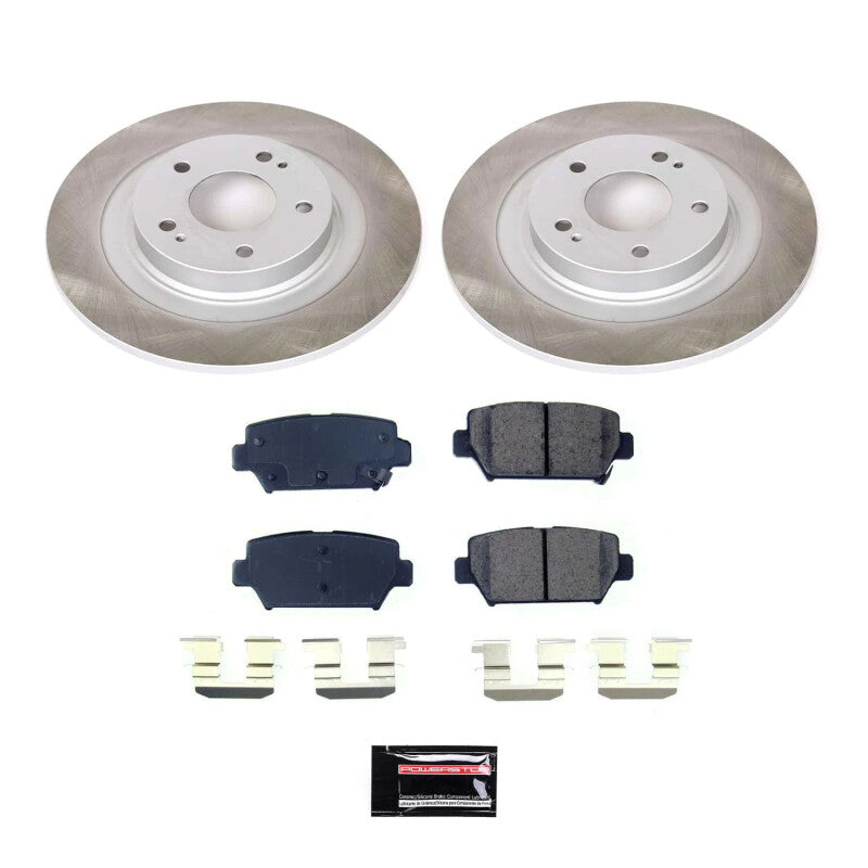 PSB Semi-Coated Rotor Kits - Power Stop 18-20 Mitsubishi Eclipse Cross Rear Semi-Coated Rotor Kit