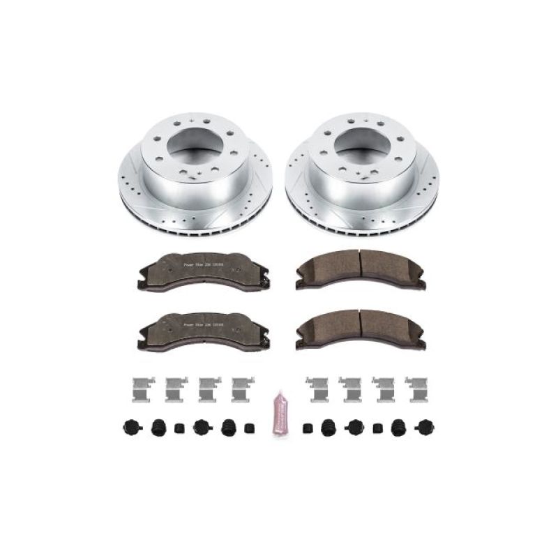 PSB Evolution Drill/Slot Rotor - Power Stop 11-20 GMC Sierra 3500 HD Rear Z36 Truck & Tow Brake Kit