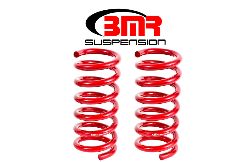 BMR Lowering Springs - BMR 15-17 S550 Mustang Rear Performance Version Lowering Springs - Red
