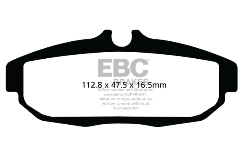 EBC Redstuff Brake Pad Sets - EBC 12 Ford Mustang 5.8 Supercharged (GT500) Shelby Redstuff Rear Brake Pads