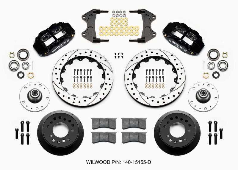 WIL Superlite Brake Kit - Wilwood Narrow Superlite 6R Front Hub Kit 12.88in Drilled WWE ProSpindle (5x4.75in 5x5.00in Hub)